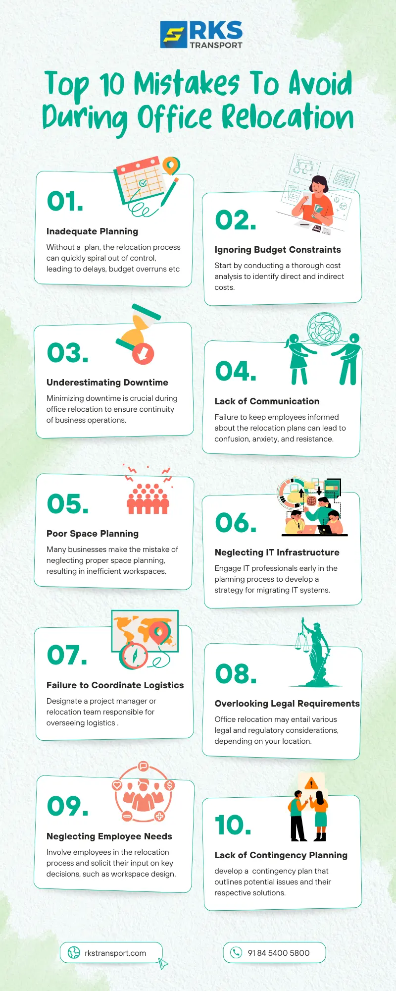 Top 10 Mistakes To Avoid During Office Relocation - Infographic